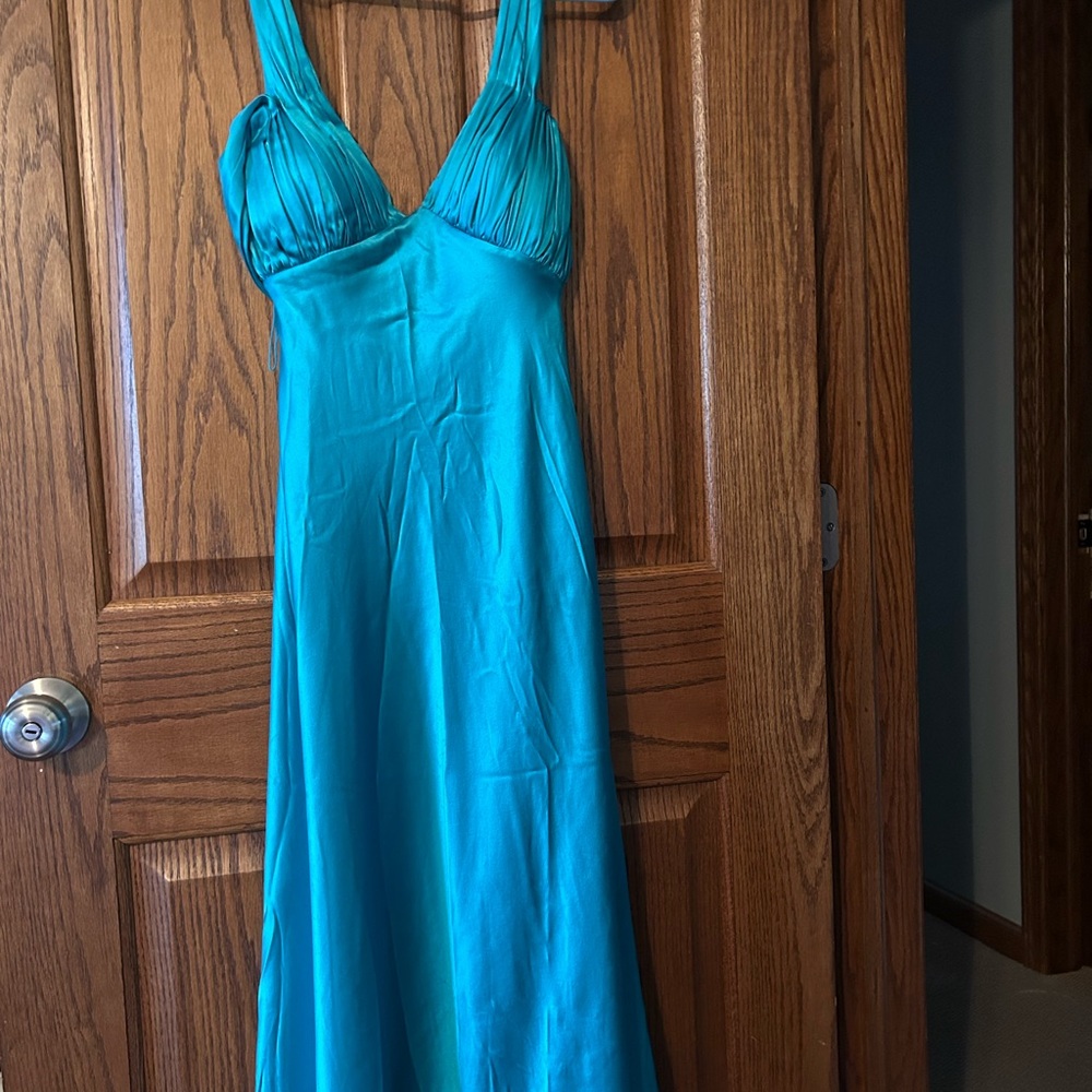Elegant Teal Prom Dress